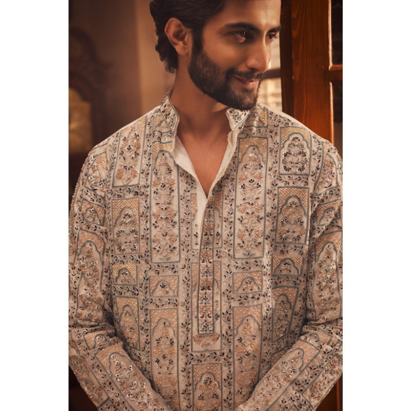 Shahzaib Ivory Heritage Kurta