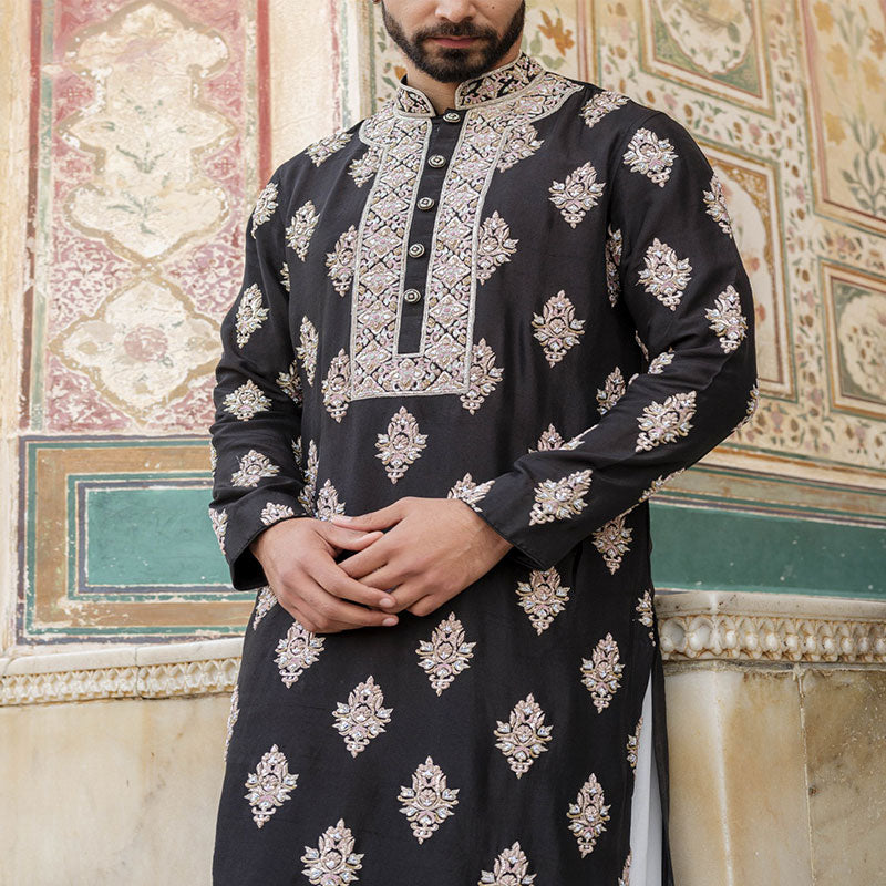Eid 2024 Zardosi Black Panjabi