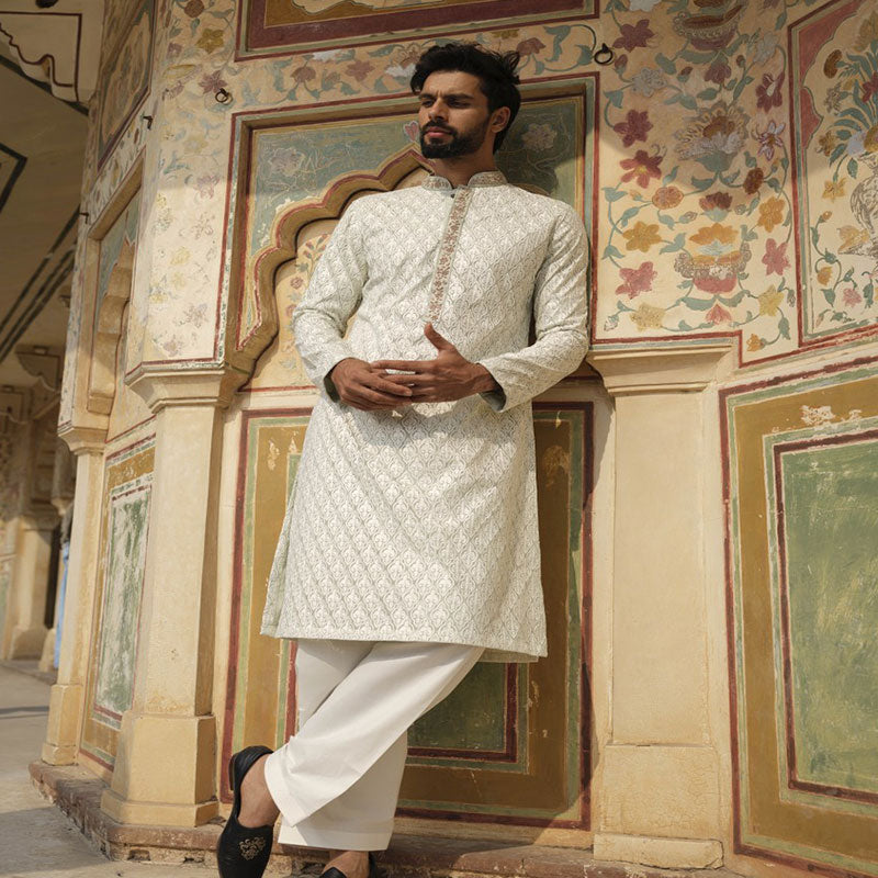 Muslin All Over Work Panjabi 1