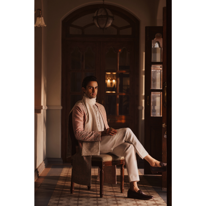 Zayyan Blush Embroidered Jacket