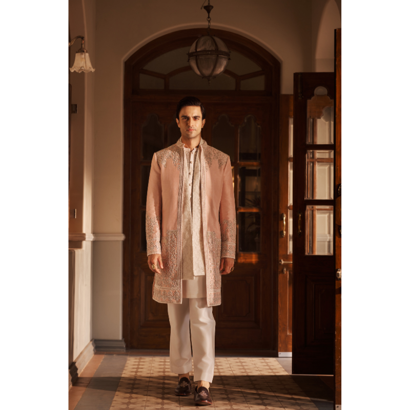 Zayyan Blush Embroidered Jacket