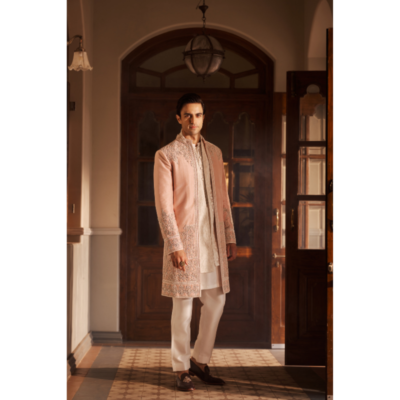 Zayyan Blush Embroidered Jacket