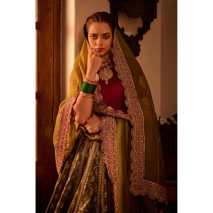 Mehrunisa Olive Bridal Ensemble