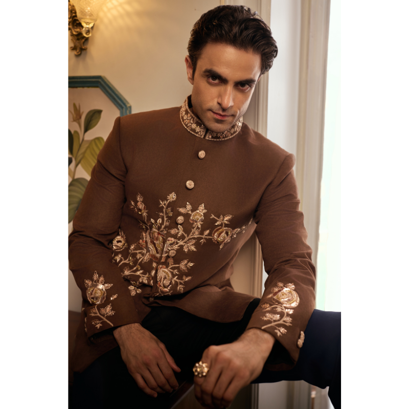 Shahmeer Mocha Prince Coat