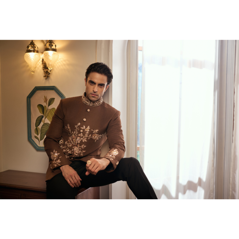 Shahmeer Mocha Prince Coat