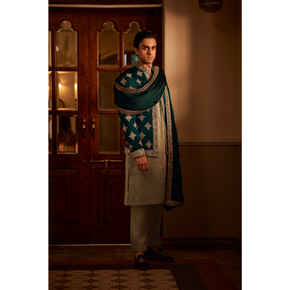 Mehran Emerald Embroidered Jacket