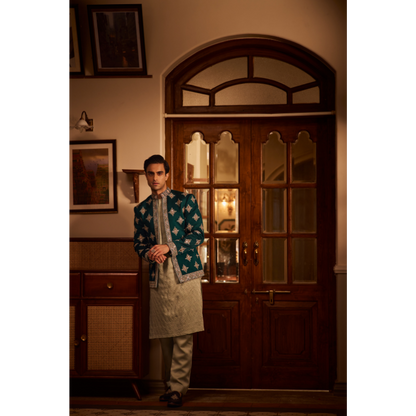 Mehran Emerald Embroidered Jacket
