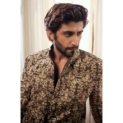 Sikandar Antique Gold Prince Coat