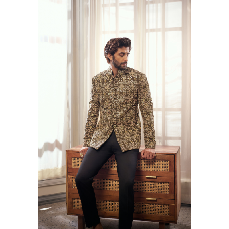 Sikandar Antique Gold Prince Coat