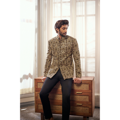Sikandar Antique Gold Prince Coat