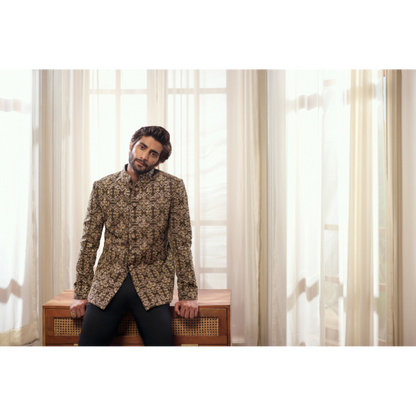 Sikandar Antique Gold Prince Coat