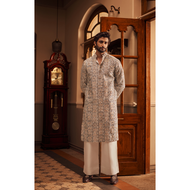 Shahzaib Ivory Heritage Kurta