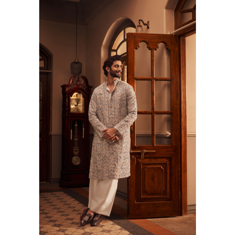Shahzaib Ivory Heritage Kurta