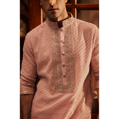 Ayaan Blush Embroidered Kurta