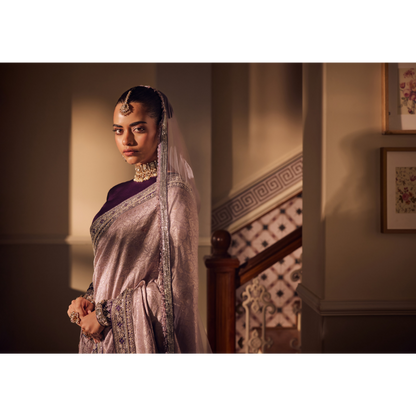 Naaz Lilac & Midnight Saree