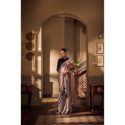 Naaz Lilac & Midnight Saree