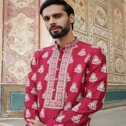 Eid 2024 Zardosi Red Panjabi