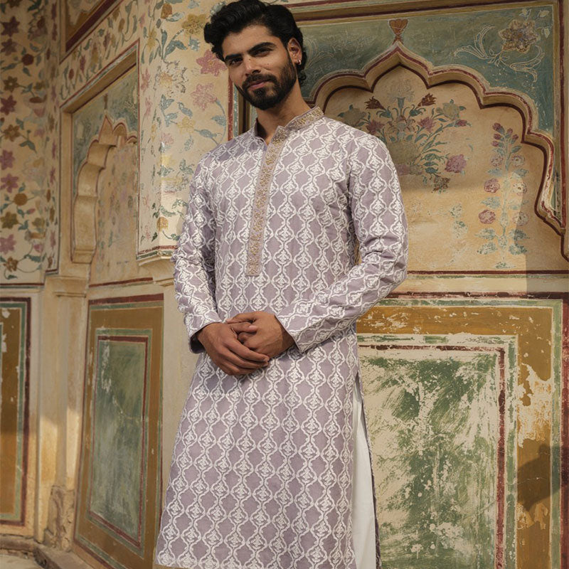 Muslin All Over Work Panjabi