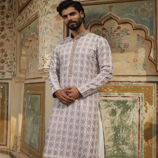 Muslin All Over Work Panjabi